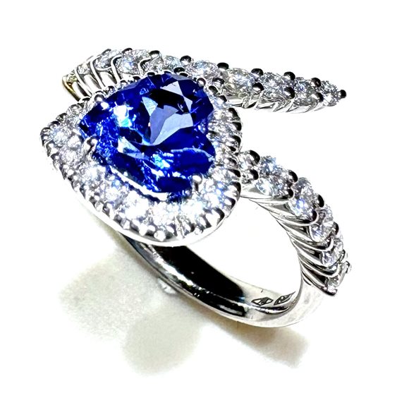 Ringe Sommer Dame Anello Tanzanite in Weißgold Tanzanite 1.12 Ct ART 777076 - ART 777076